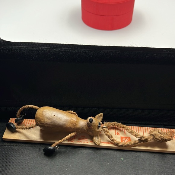 Vintage Bert Anderson Wooden Carved Reindeer Christmas Ornament 2003 - Picture 9 of 11